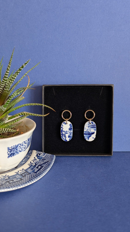 Boucles d'oreilles Paysage d'Asie pour Lauriane
